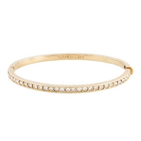 Givenchy Gold and Crystal Studded Braceket - Picture 1 of 3
